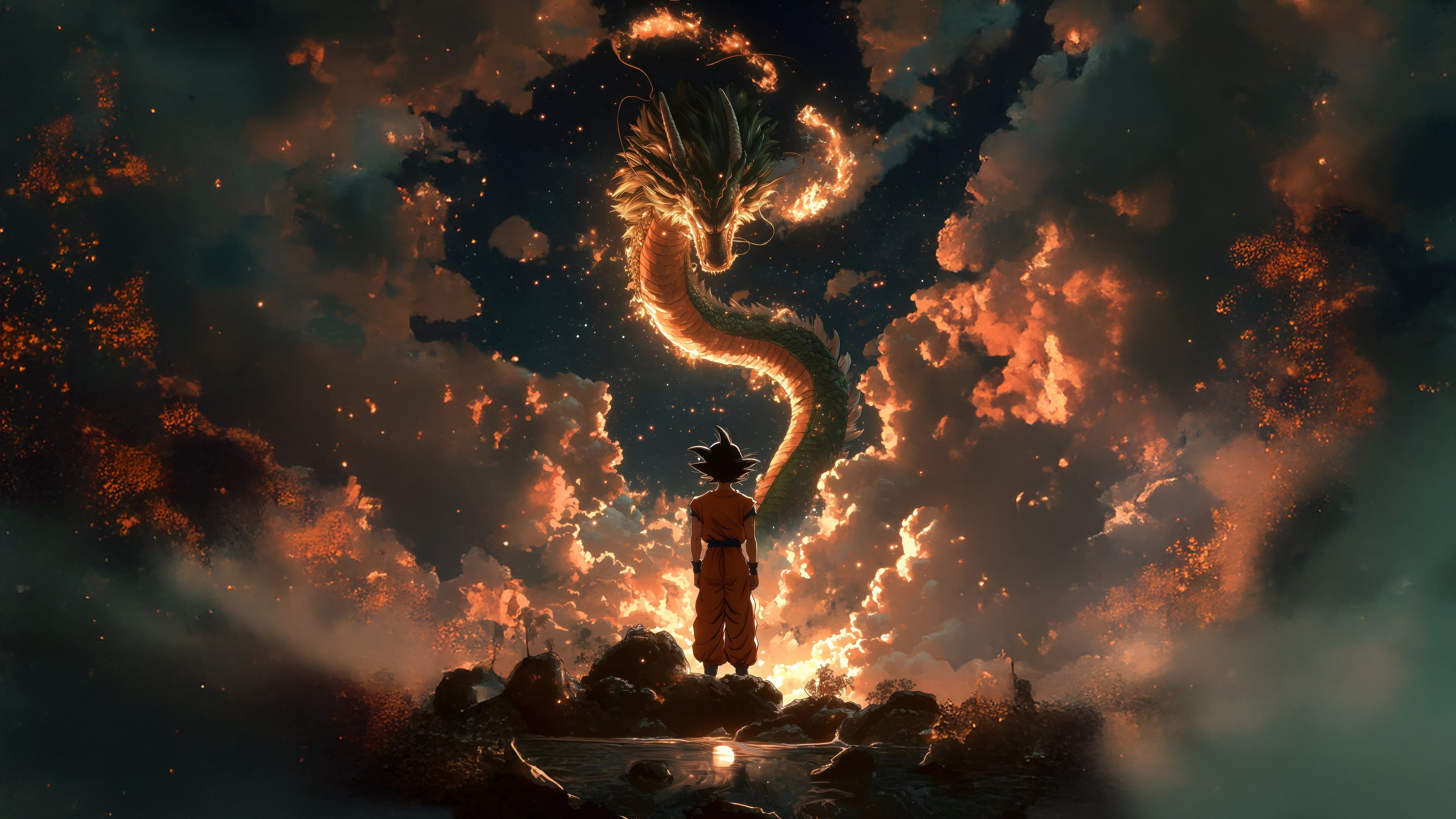 Legend of the Eternal Dragon – Warrior Ascension Anime-Inspired Poster