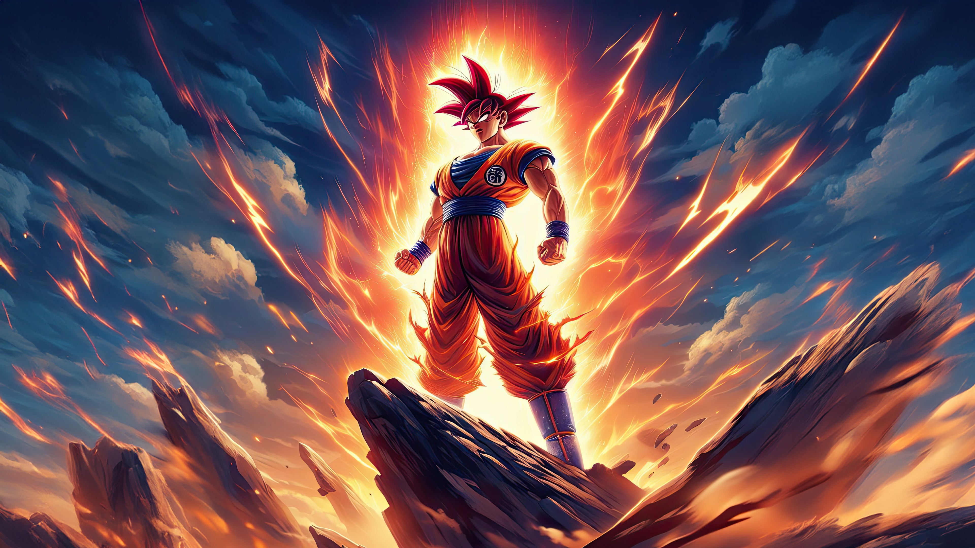 Awakened Saiyan Warrior Poster – Epic Power Anime Wall Art