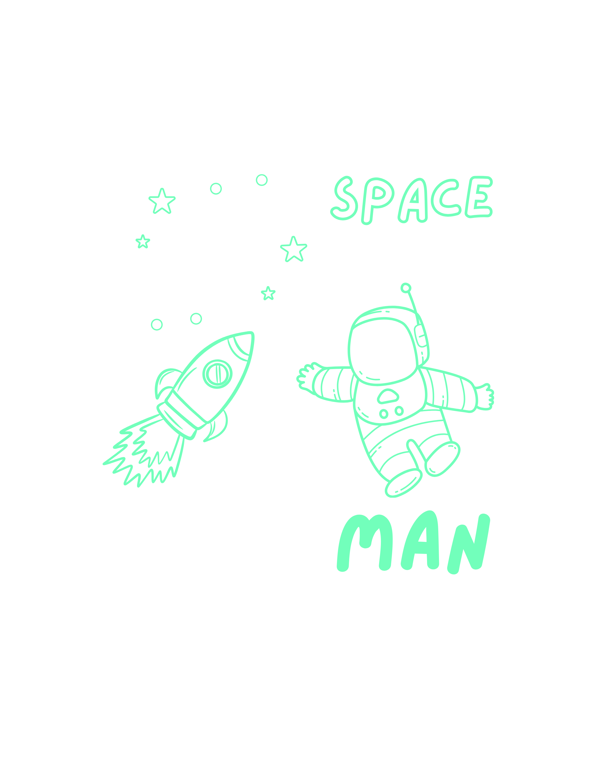 Space Man Graphic Black T-Shirt | Kids & Unisex Cotton Printed Tee