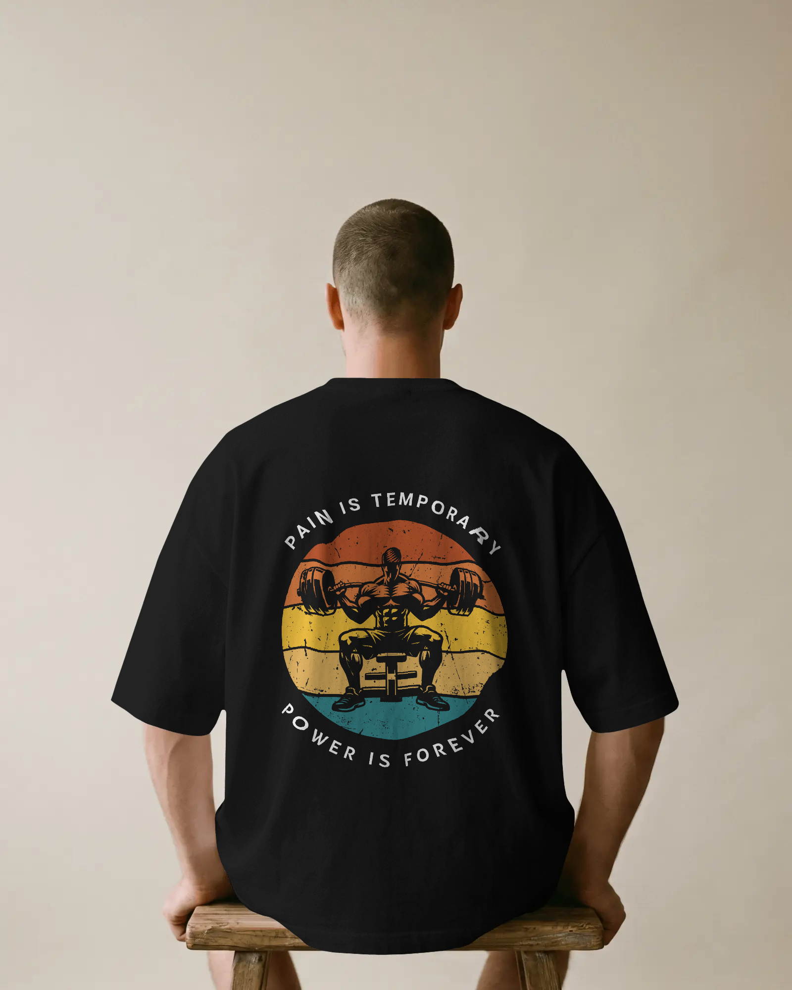 Vintage Gym Workout Graphic T-Shirt – Retro Barbell Fitness Tee -Genuine