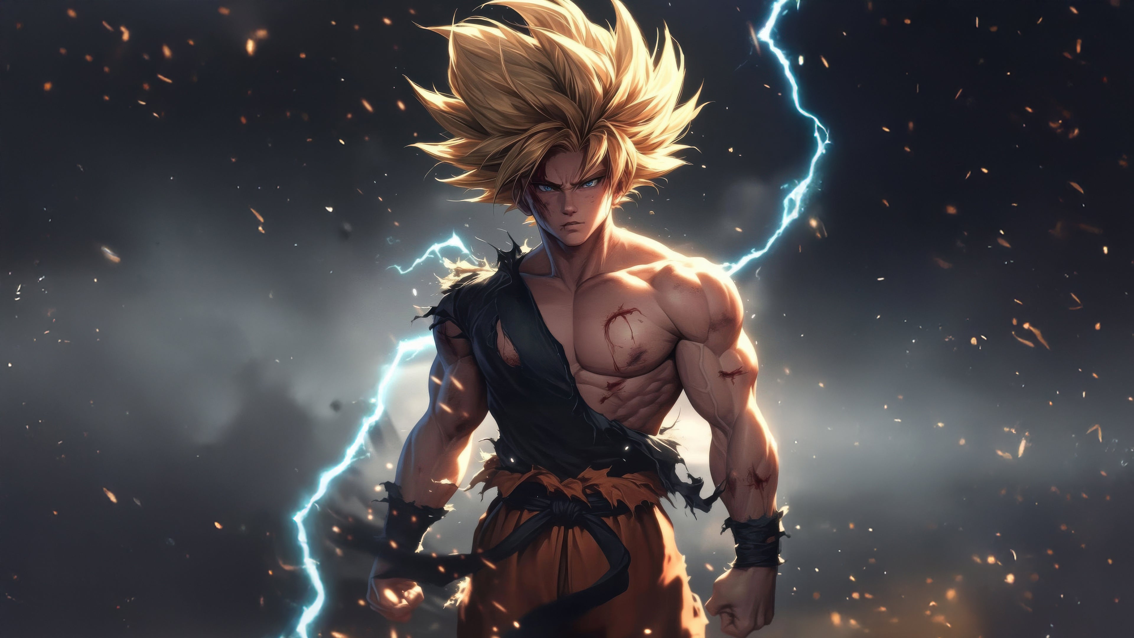 Stormborn Saiyan – Lightning Ascension Anime-Inspired Power Poster