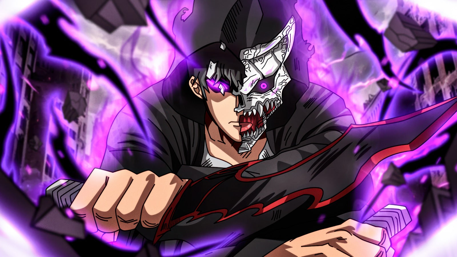 Shadow Ascendant – Cursed Blade Anime-Inspired Dark Fantasy Poster