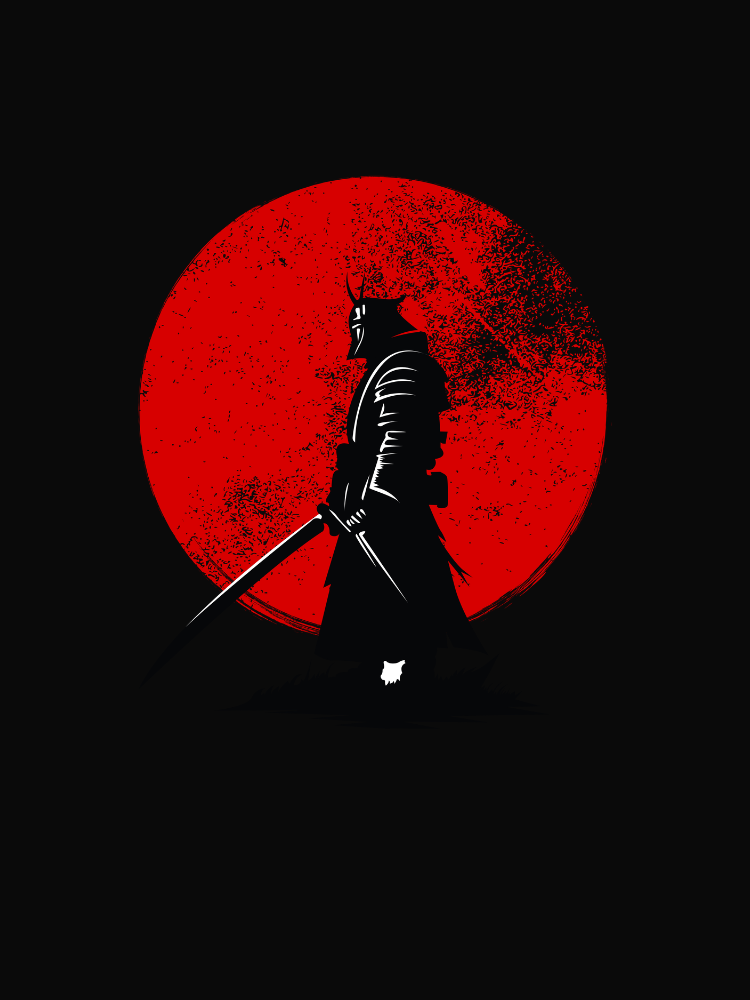 Samurai Sunset Graphic Neon Yellow T-Shirt | Streetwear Unisex Cotton Tee