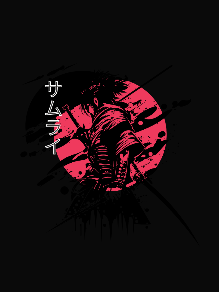 Red Sun Samurai Graphic White T-Shirt | Unisex Streetwear Cotton Tee