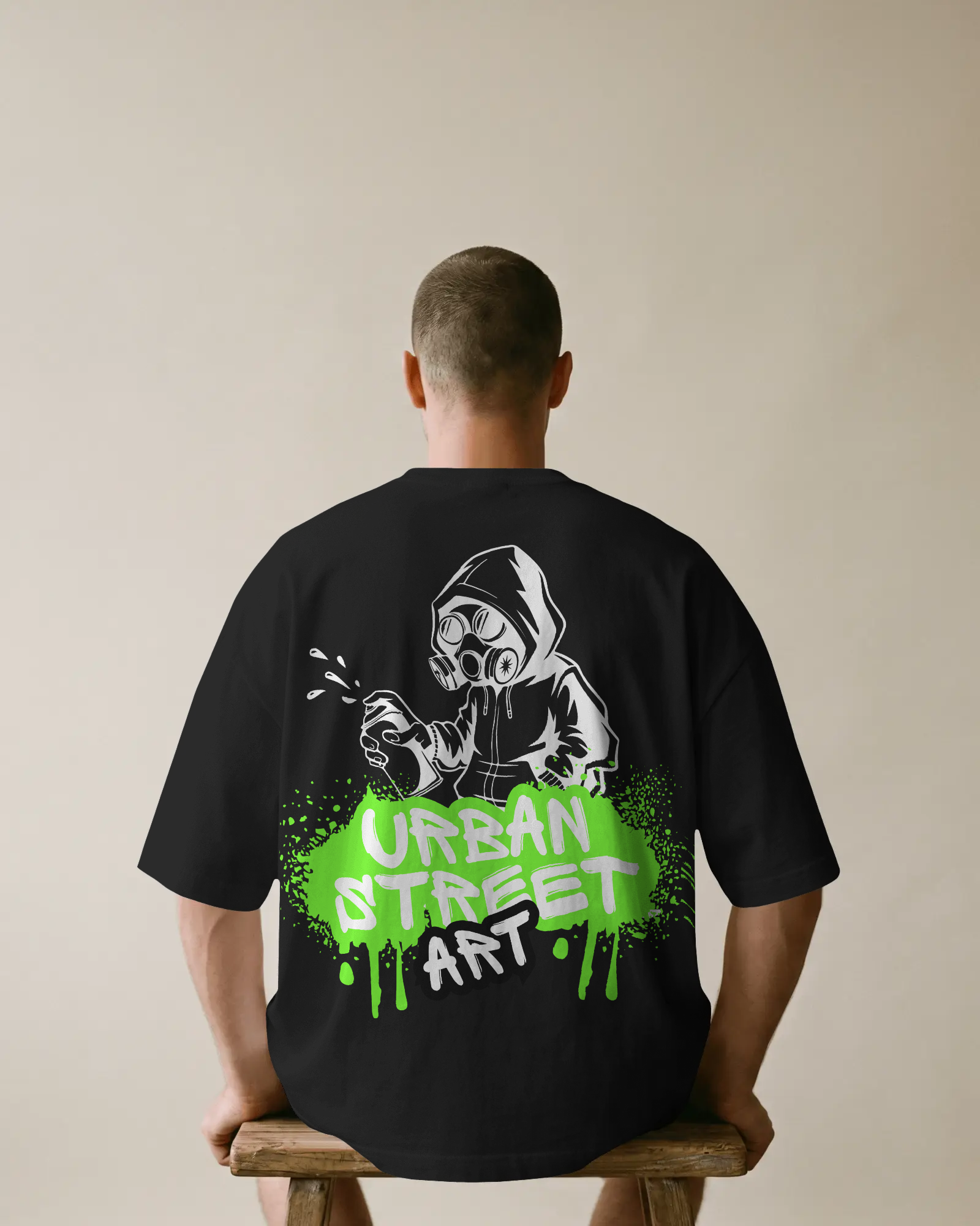 Urban Street Art Graphic T-Shirt – Graffiti Spray Paint Tee -Genuine