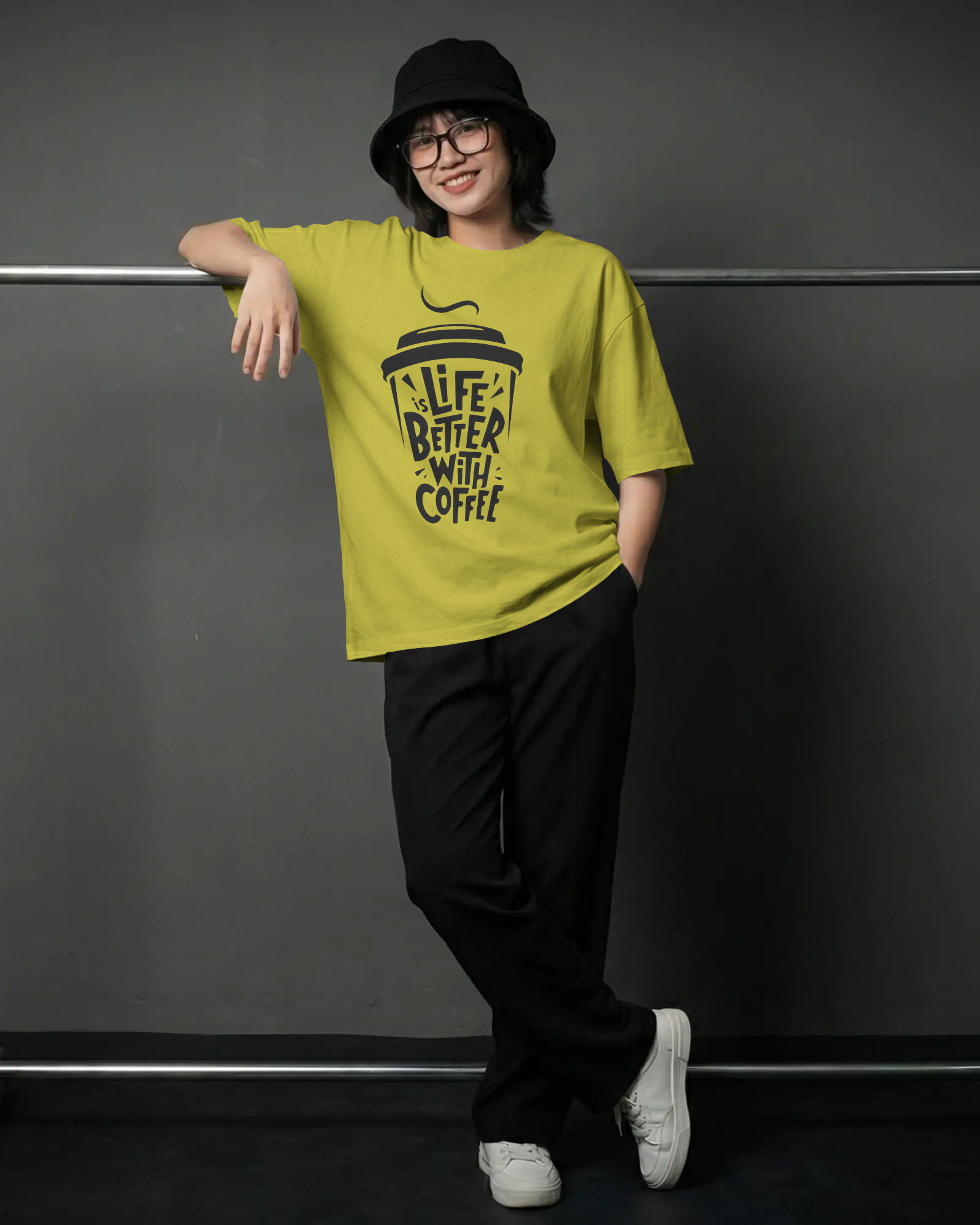 Life is Better With Coffee Graphic T-Shirt – Coffee Lover Casual Tee