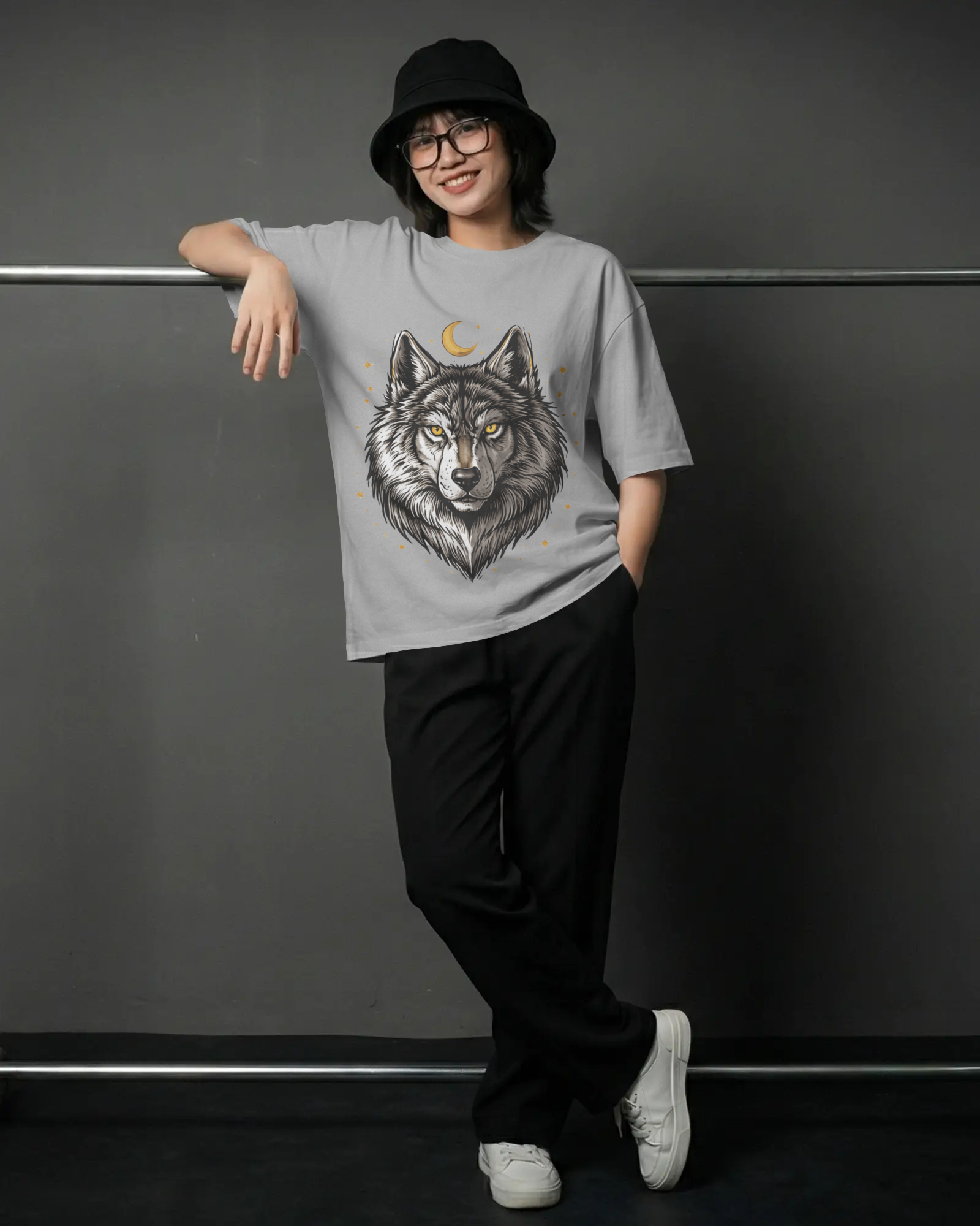 Mystic Wolf Graphic T-Shirt – Moon Wolf Streetwear Tee