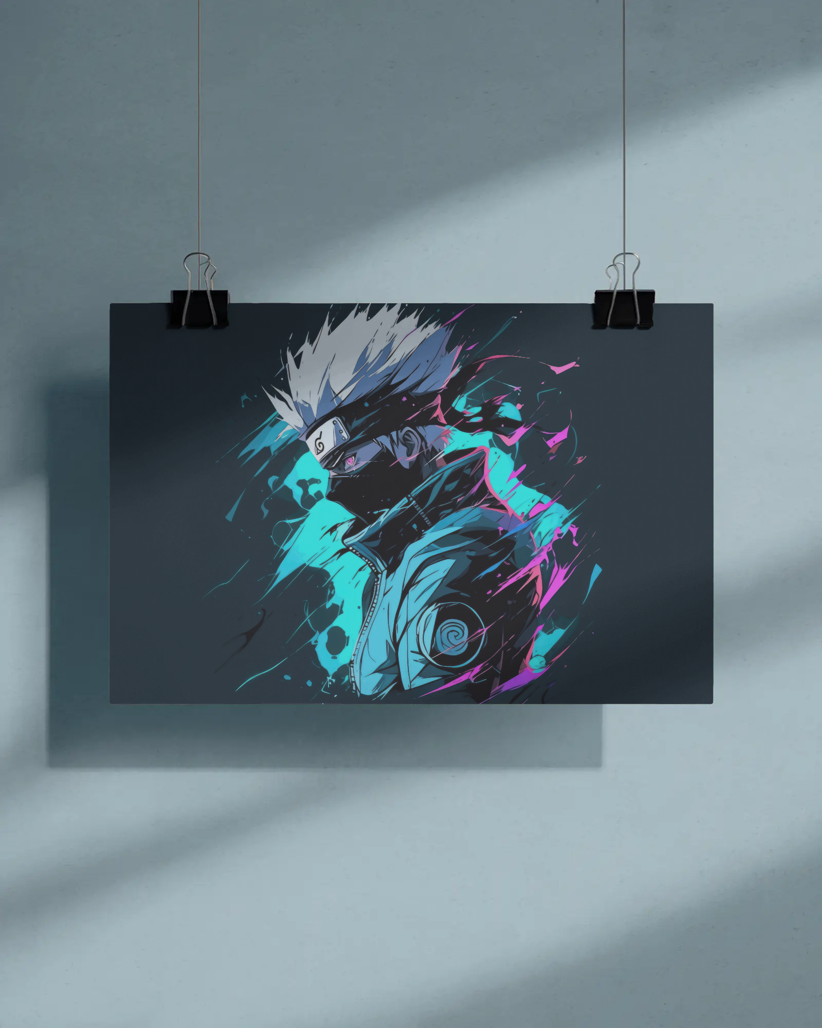 Shadow Sensei – Neon Ninja Anime-Inspired Aesthetic Poster