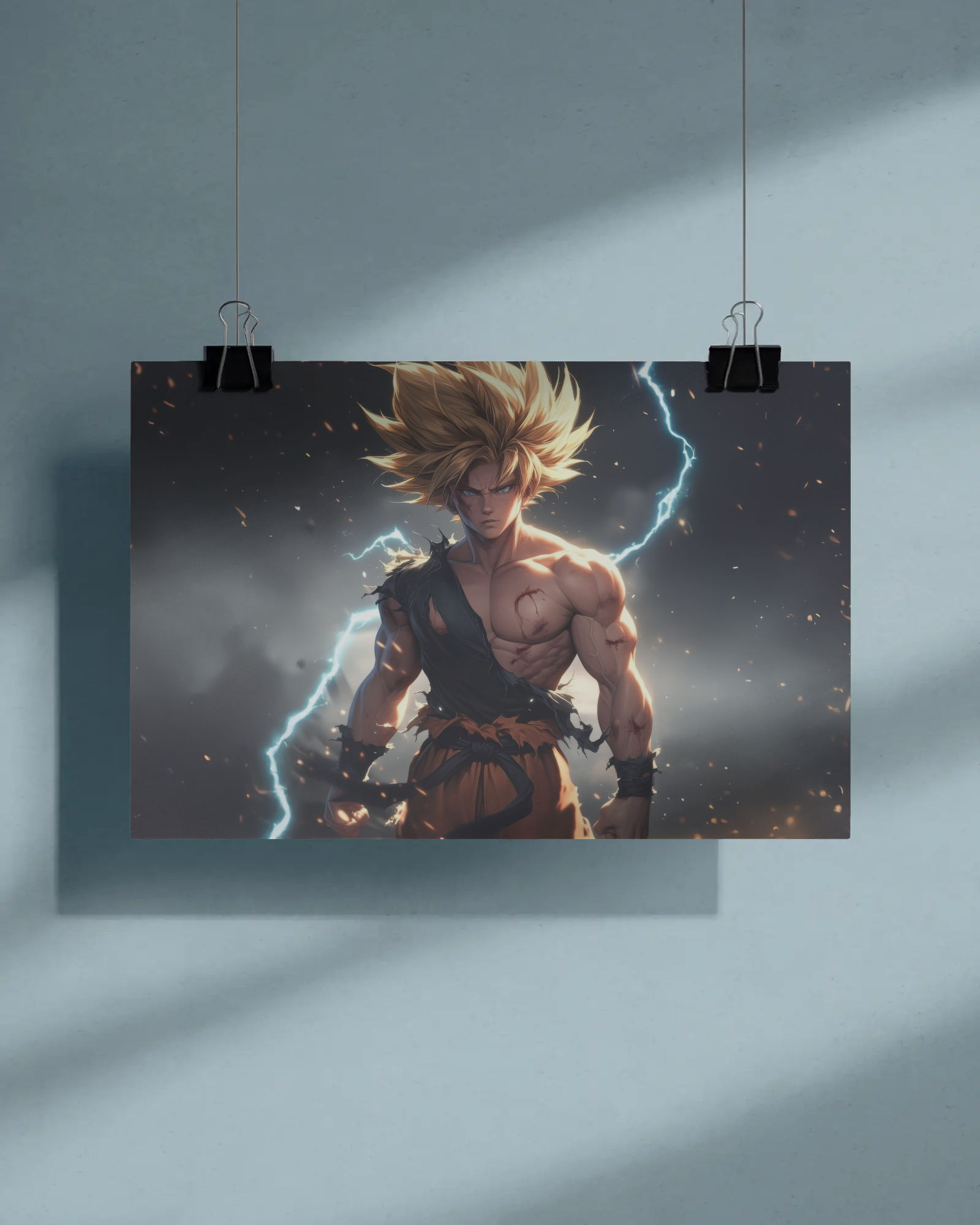 Stormborn Saiyan – Lightning Ascension Anime-Inspired Power Poster