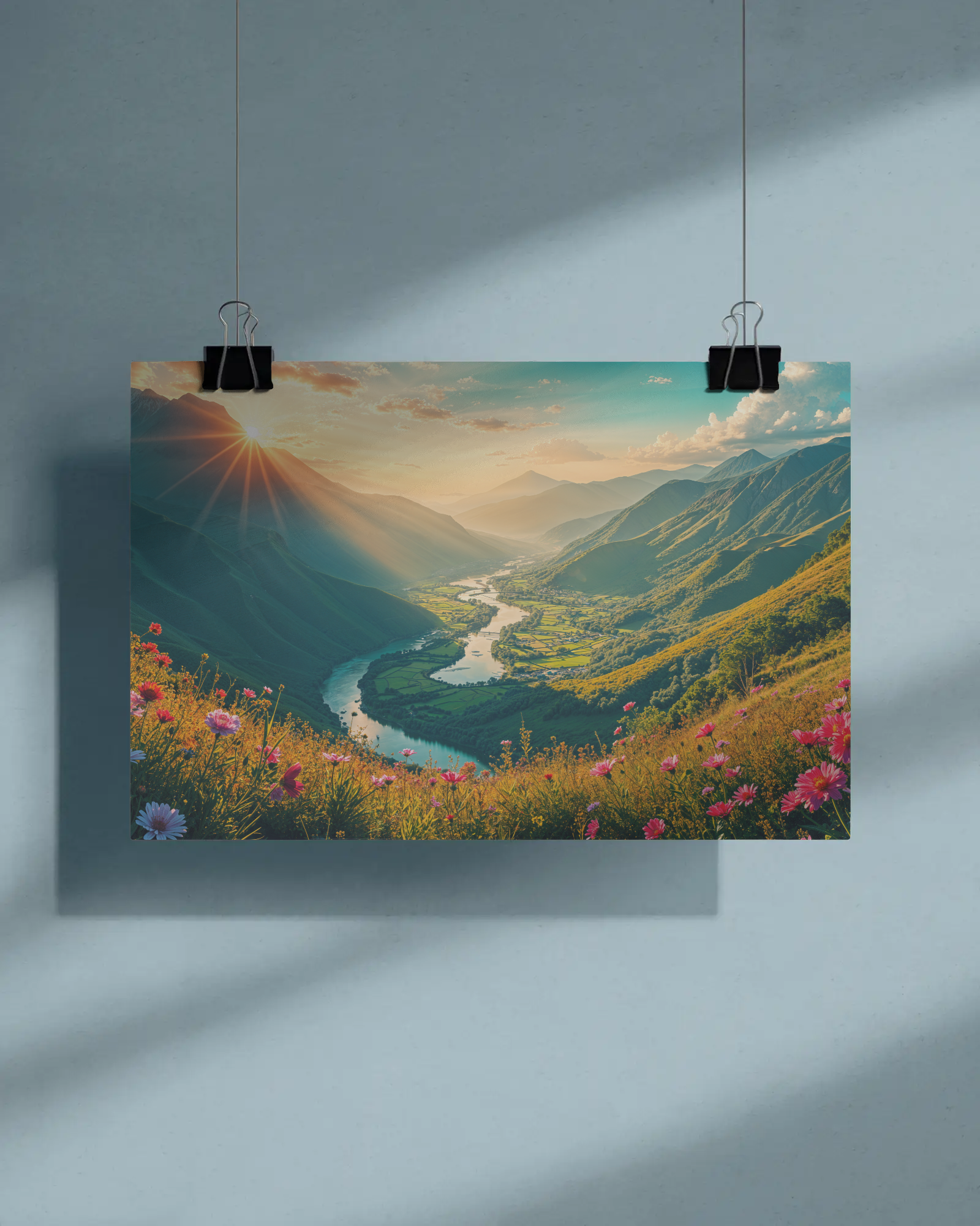 Eternal Valley – Serene Mountain Landscape Nature Poster