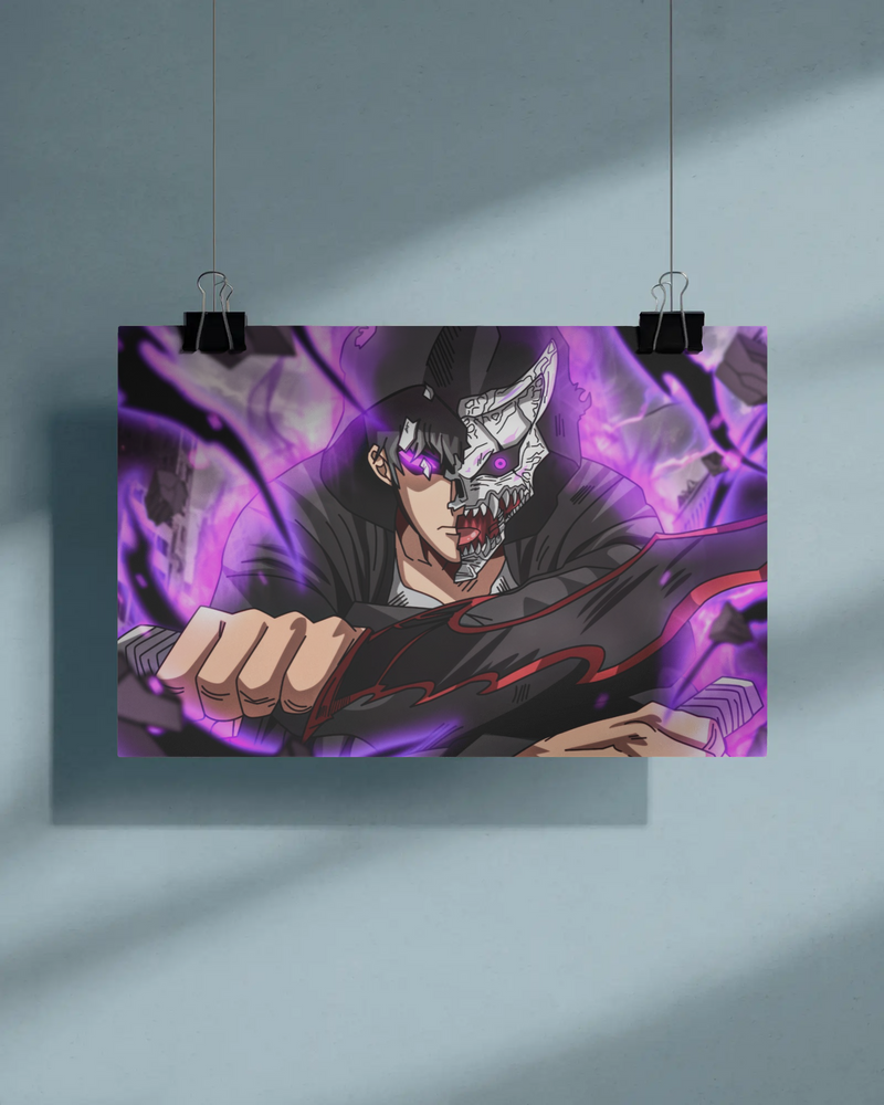 Shadow Ascendant – Cursed Blade Anime-Inspired Dark Fantasy Poster