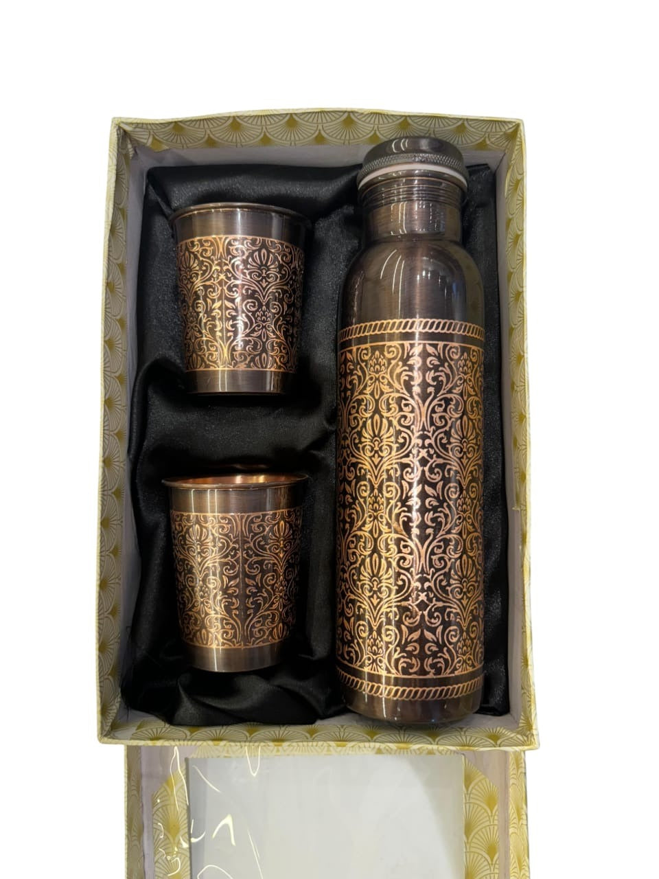 Copper Bottle with two Glass