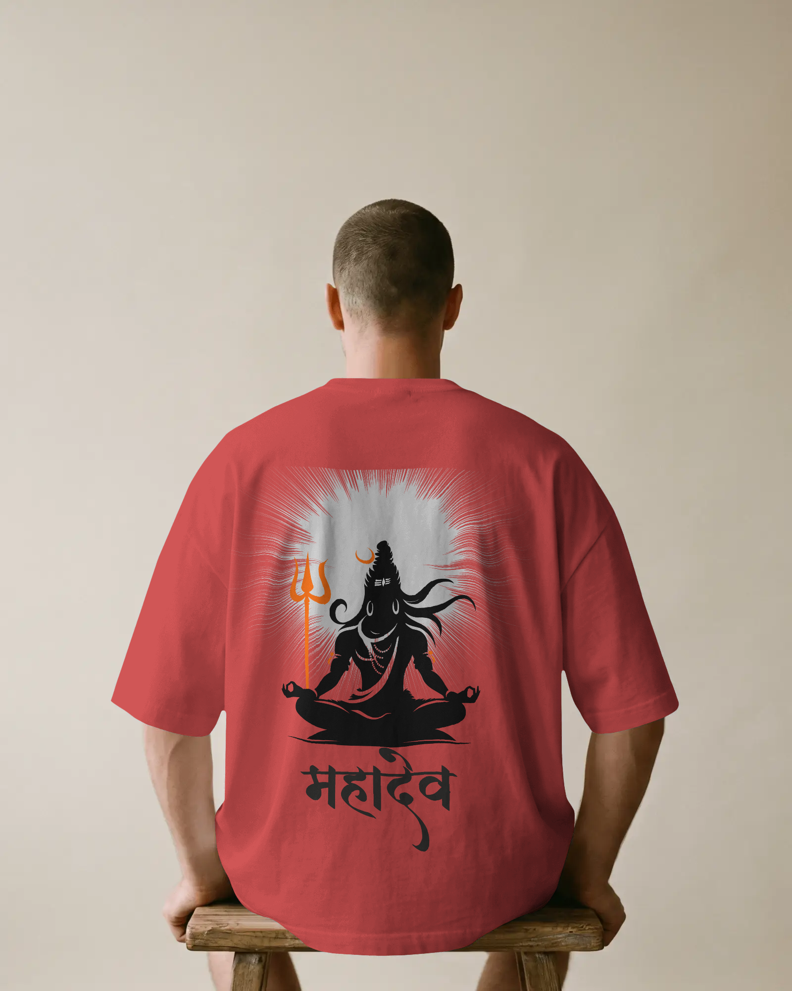 Mahadev Back Print T-Shirt – Lord Shiva Spiritual Graphic Tee