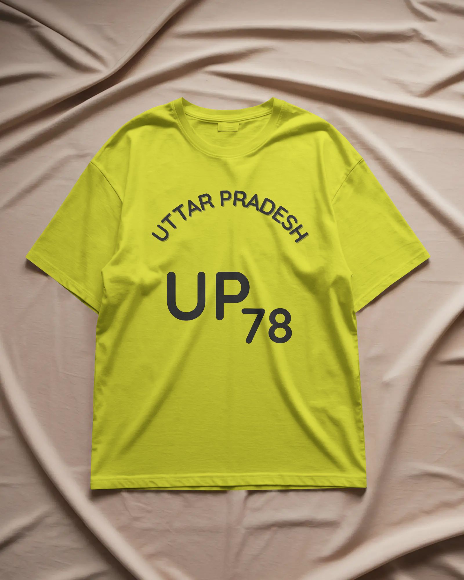 Uttar Pradesh UP 78 Graphic Oversized T-Shirt – Trendy Streetwear Cotton Tee for Women