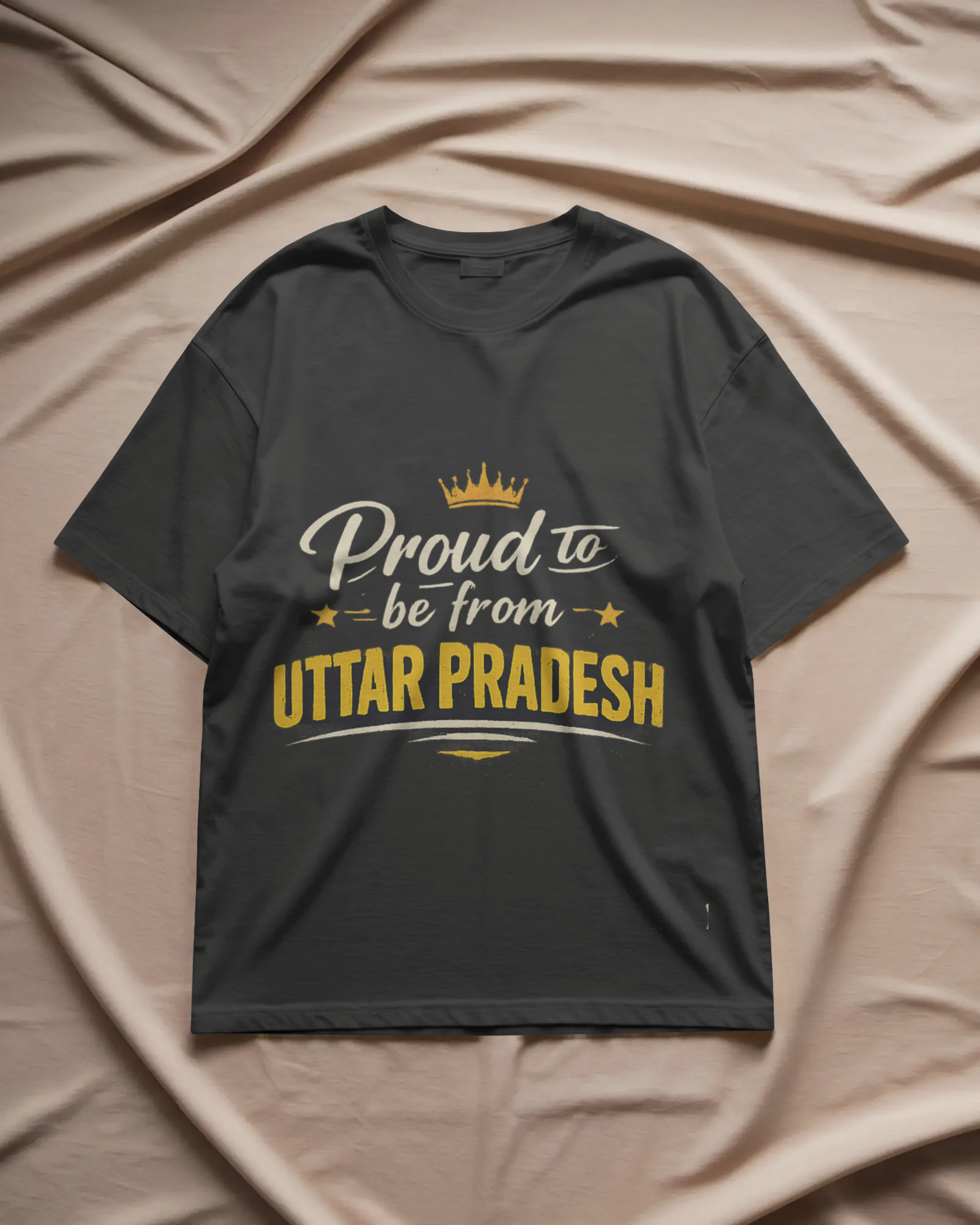 Proud to Be from Uttar Pradesh Graphic T-Shirt – UP Pride Streetwear Tee