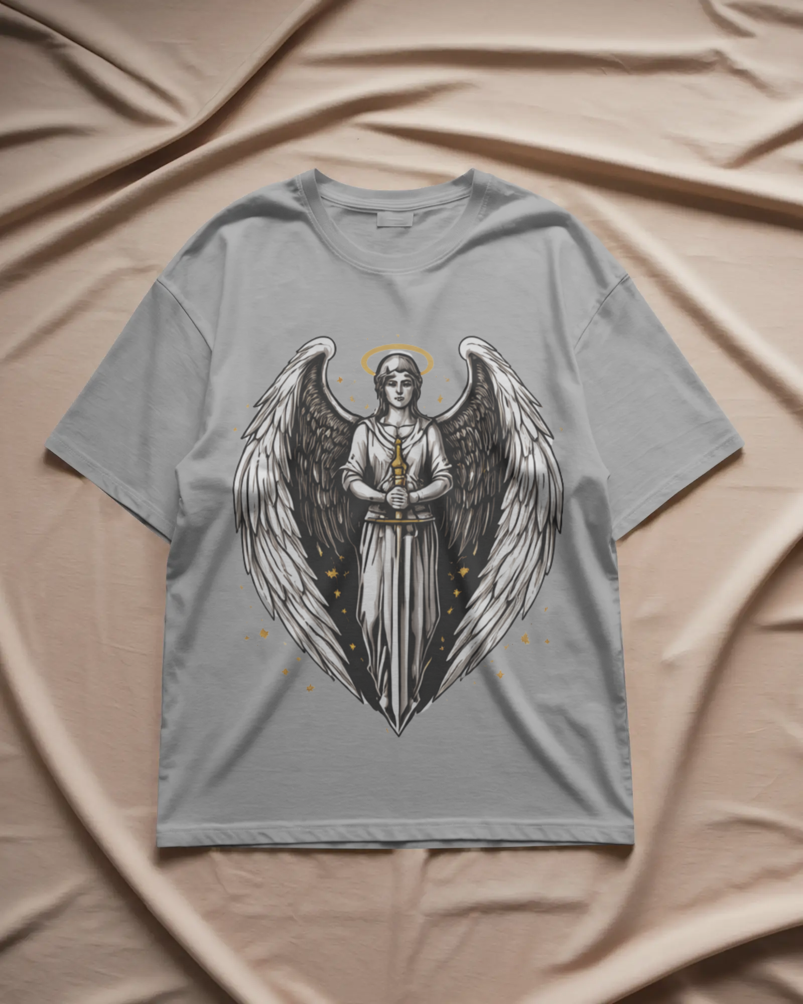 Guardian Angel Graphic T-Shirt – Dark Aesthetic Angel Wing Streetwear Tee