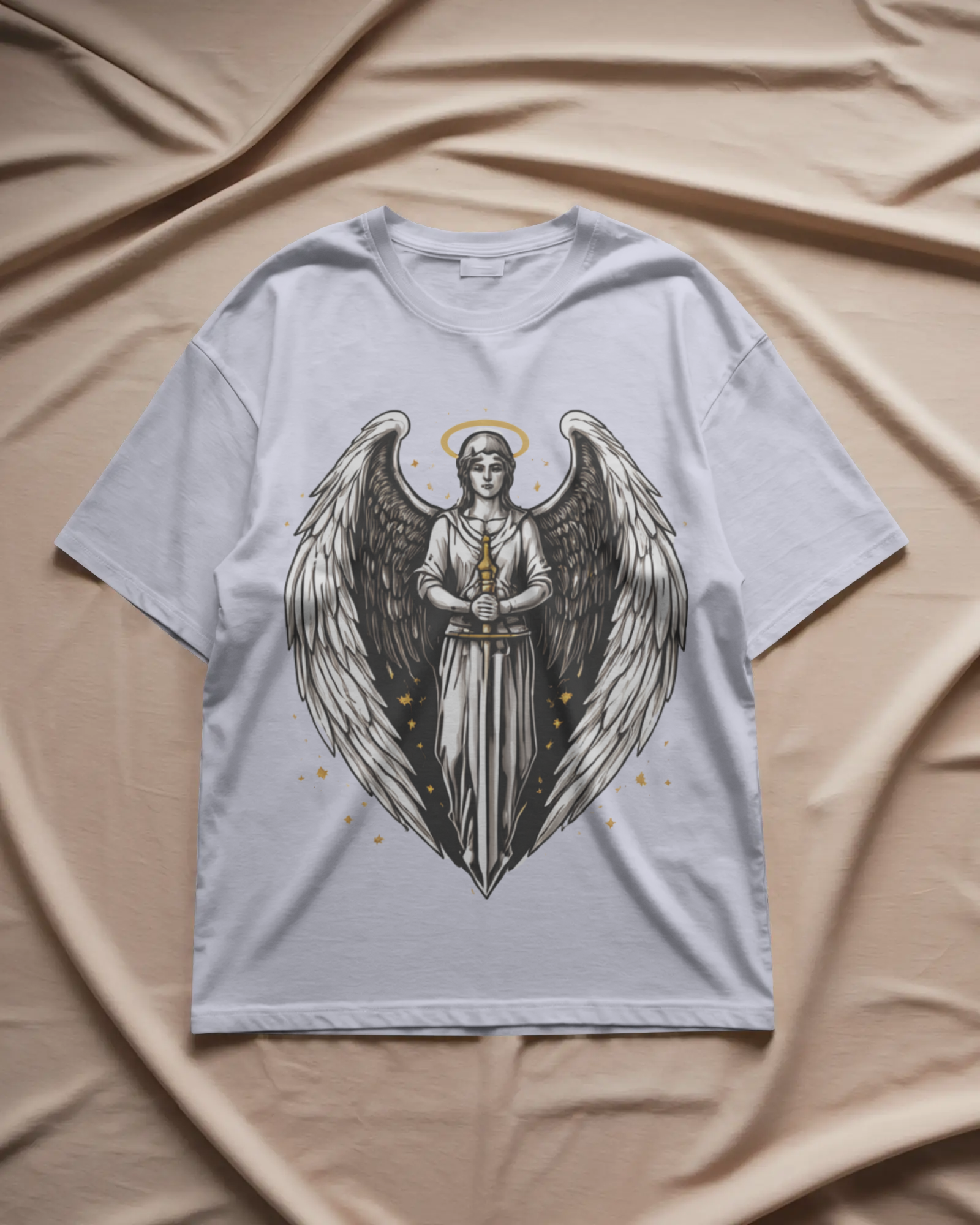 Guardian Angel Graphic T-Shirt – Dark Aesthetic Angel Wing Streetwear Tee