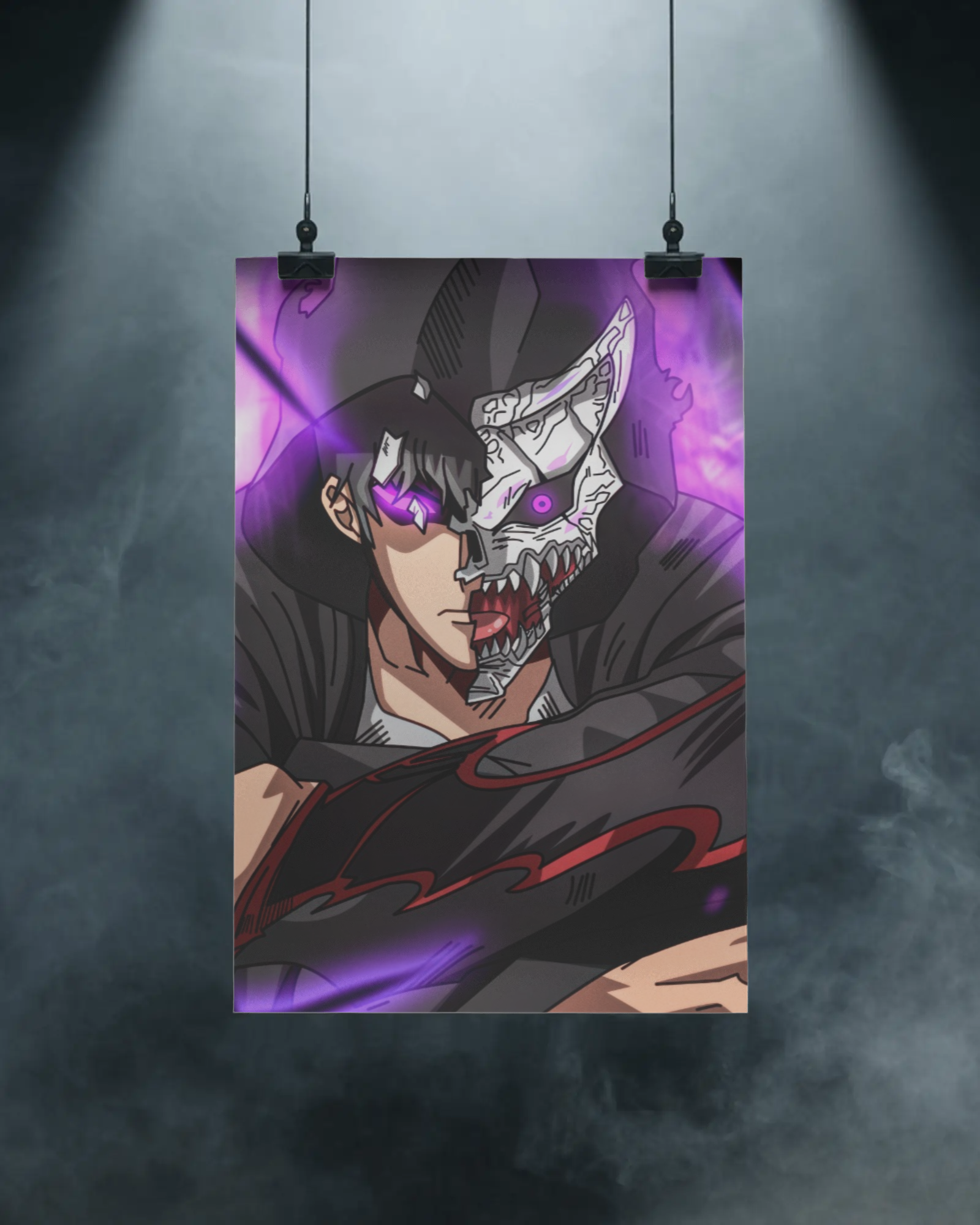 Shadow Ascendant – Cursed Blade Anime-Inspired Dark Fantasy Poster